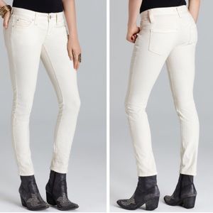 Free People White Corduroy Skinny Jeans Size 27x31